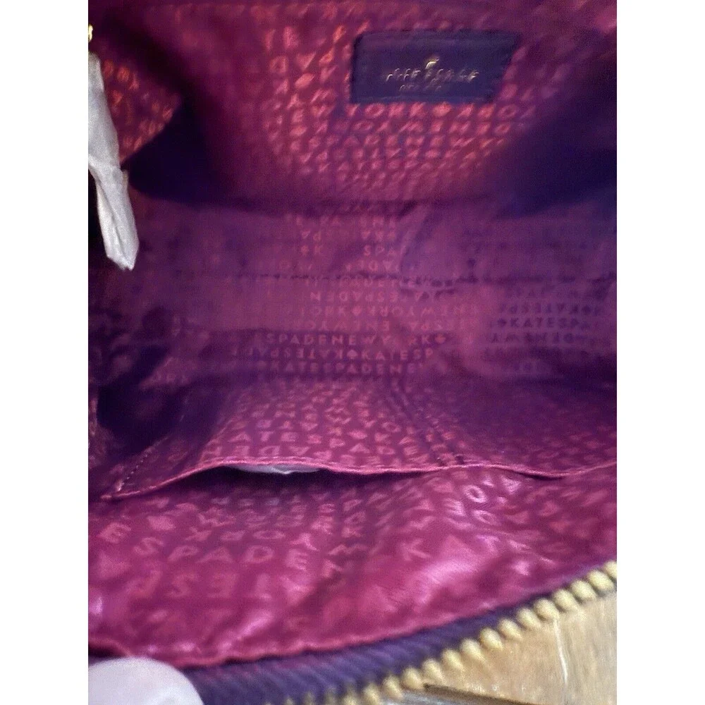 Kate Spade Charles Street Mini Brantley Leather Bag Wallet Purple Soft Aubergine